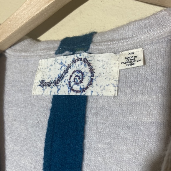 Rosie Neira Cardigan Hoodie Woodland Fairy Boiled Wool Anthropologie Ivory XS - Picture 10 of 12